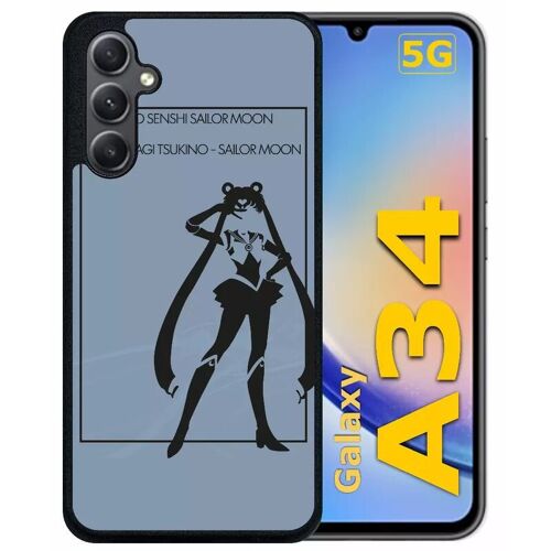 Coque Pour Galaxy A34 - Sailor Moon - Silicone - Noir