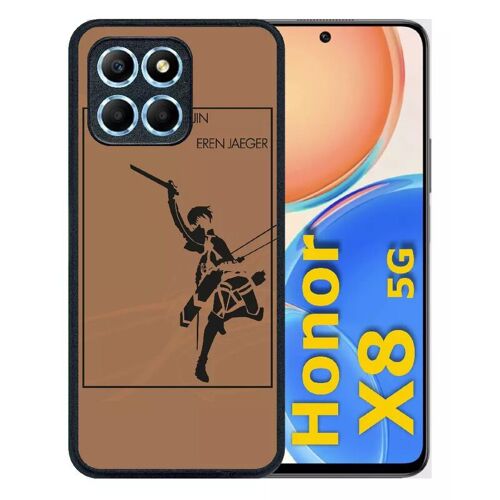 Coque Pour Honor X8 5g - Shingeki No Kyojin Eren Jazeger - Silicone - Noir