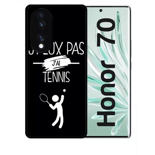 Coque Pour Honor 70 - J Peux Pas J Ai Tennis Fond Noir - Silicone - Noir