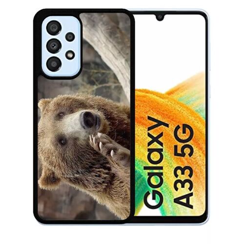 Coque Pour Galaxy A33 5g - Gros Ours Brun - Silicone - Noir