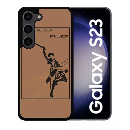 Coque Pour Galaxy S23 - Shingeki No Kyojin Eren Jazeger - Silicone - Noir