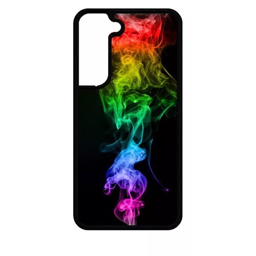 Coque Pour Galaxy S22 5g - Smoke Fume Arc En Ciel 2 - Silicone - Noir