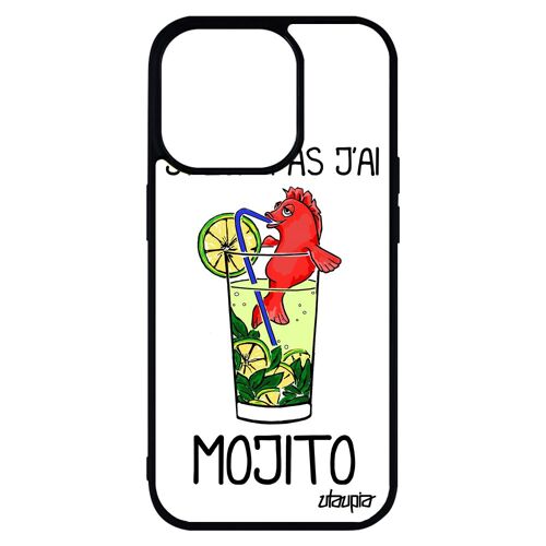 Coque Silicone Iphone 14 Pro Max J'peux Pas J'ai Mojito Bande Dessinée Blanc Alu Apero Comique Rigide Cocktail Pas Cher Humour