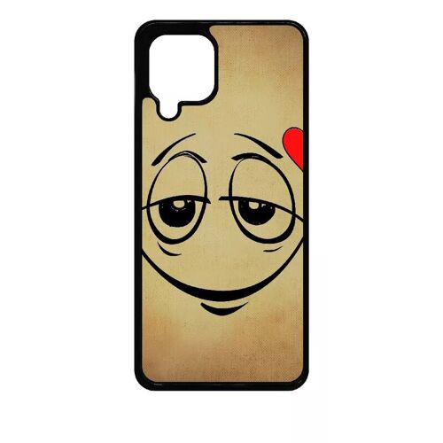 Coque Pour Galaxy A22 - Smiley Amoureux - Noir