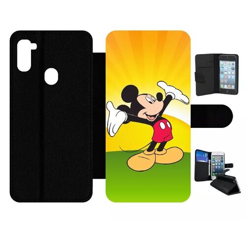 Etui À Rabat Pour Galaxy A11 - Disney Mickey - Simili-Cuir - Noir