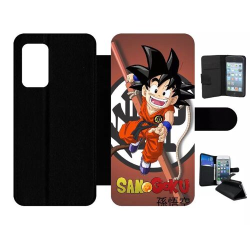 Etui À Rabat Pour Galaxy A52 - Dbz Sangoku Enfant Kanji Boule De Cristal - Simili-Cuir - Noir