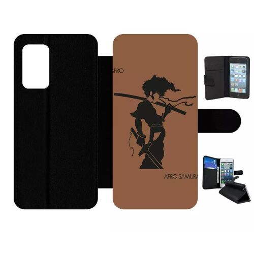 Etui À Rabat Pour Galaxy A52 - Afro Afro Samurai - Simili-Cuir - Noir