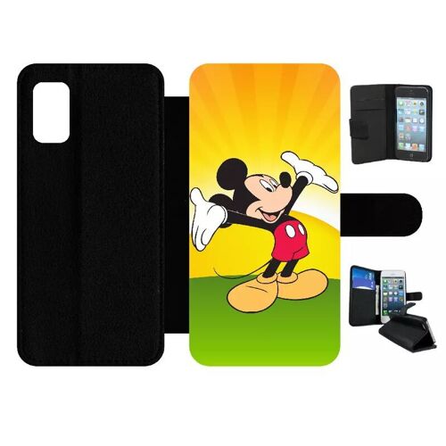 Etui À Rabat Pour Galaxy A41 - Disney Mickey - Simili-Cuir - Noir