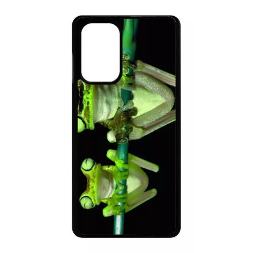 Coque Pour Galaxy A72 - Deux Grenouilles Vertes Suspendues - Noir