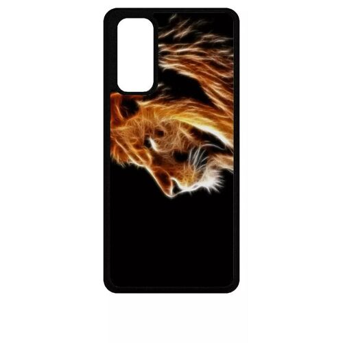 Coque Pour Galaxy S20 Fe - Tete De Lion Aerographe - Noir