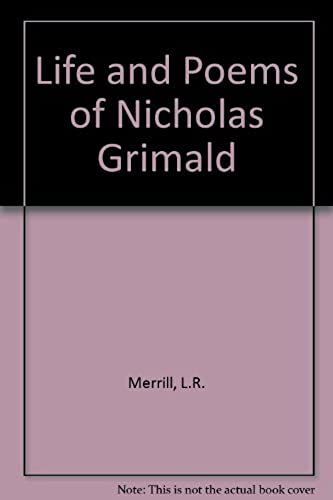 The Life And Poems Of Nicholas Grimald, (Yale Studies In English)