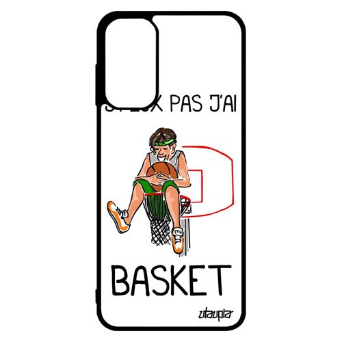 Coque pour Galaxy M13 silicone j'peux pas j'ai basketball basket dessin Blanc humour bande dessinée euro 4G antichoc noir de Samsung