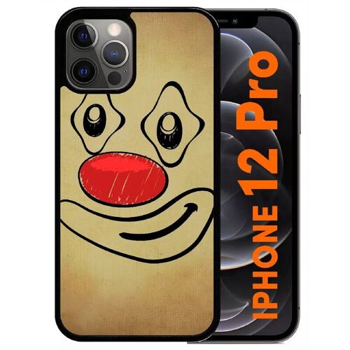 Coque Pour Iphone 12 Pro - Smiley Clown Nez Rouge - Noir