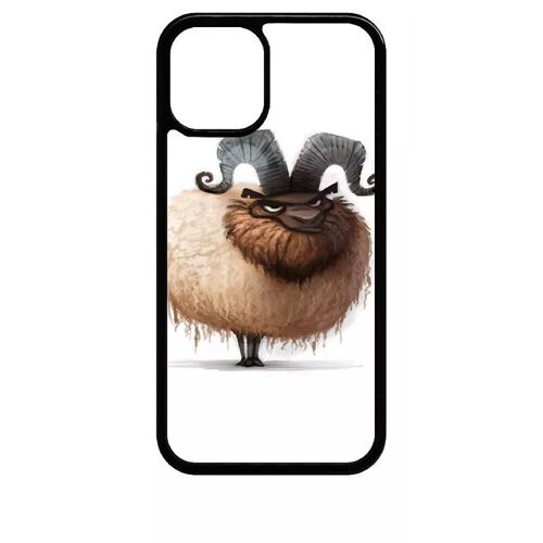 Coque Pour Iphone 12 Mini - Funny Mouton Super Content - Noir
