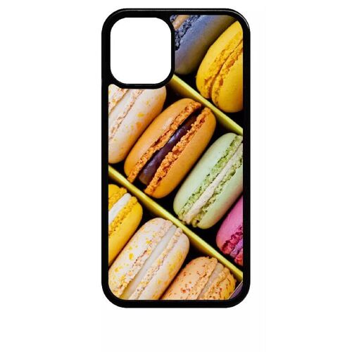 Coque Pour Iphone 12 Mini - Boite De Delicieux Macarons - Noir