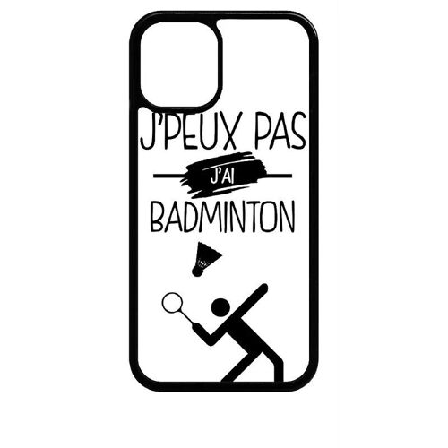 Coque Pour Iphone 12 Mini - J Peux Pas J Ai Badminton 1 - Noir