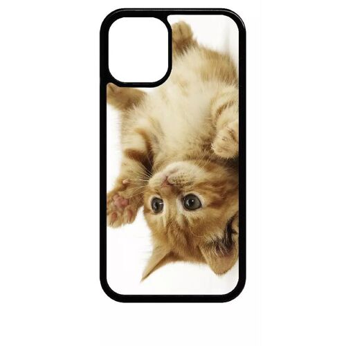 Coque Pour Iphone 12 Mini - Petit Chaton Mignon - Noir