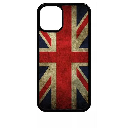 Coque Pour Iphone 12 Mini - Drapeau Uk Royaume Uni Grunge Flag - Noir