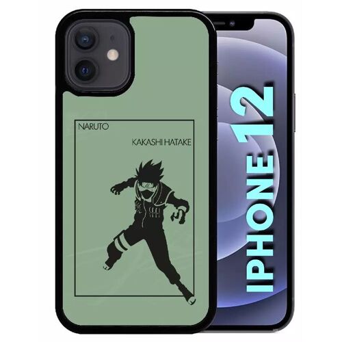 Coque Pour Iphone 12 - Naruto Kakashi Hatake - Silicone - Noir