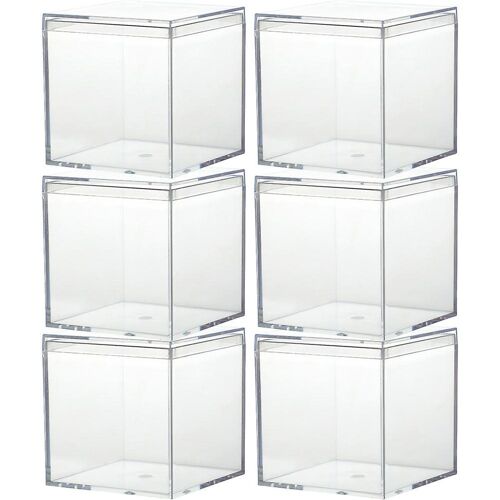 Lot De 6 Boîtes À Bonbons Carrées Élégantes Pour Mariages, Fêtes Et Cadeaux ¿ Emballage Ps Durable Pour Friandises Et Cadeaux