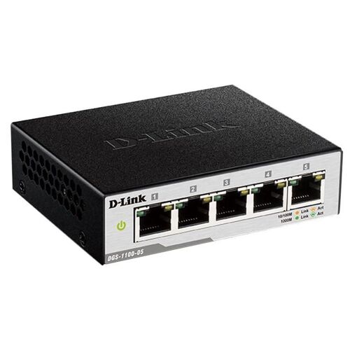D-Link Smart Managed Switch DGS-1100-05 - Commutateur - Géré - 5 x 10/100/1000 - de bureau