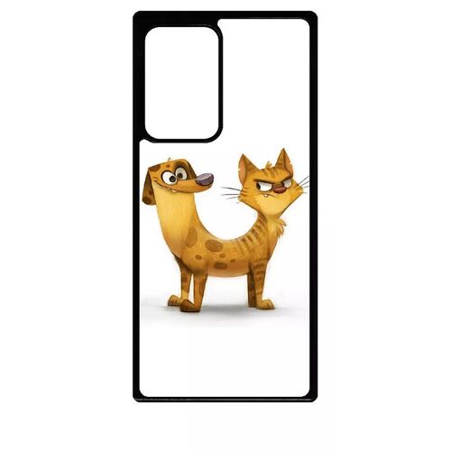 Coque Pour Galaxy Note 20 Ultra - Funny Chienchat - Noir