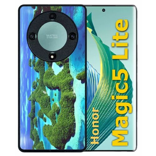 Coque Pour Huawei P Smart 2020 - Plage Avec Dunes De Verdure - Noir