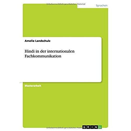 Hindi In Der Internationalen Fachkommunikation