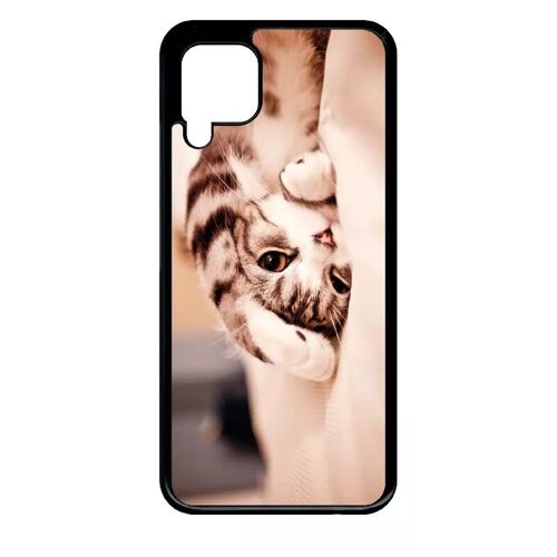 Coque Pour Huawei P40 Lite - Chaton Fatigue - Noir