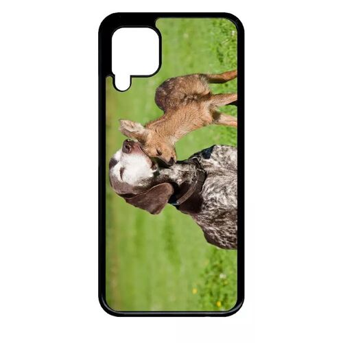 Coque Pour Huawei P40 Lite - Chien Et Petit Chevreuil - Noir