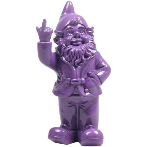 Nain De Jardin En Résine Doigt D'honneur 7 X 8 X 20 Cm