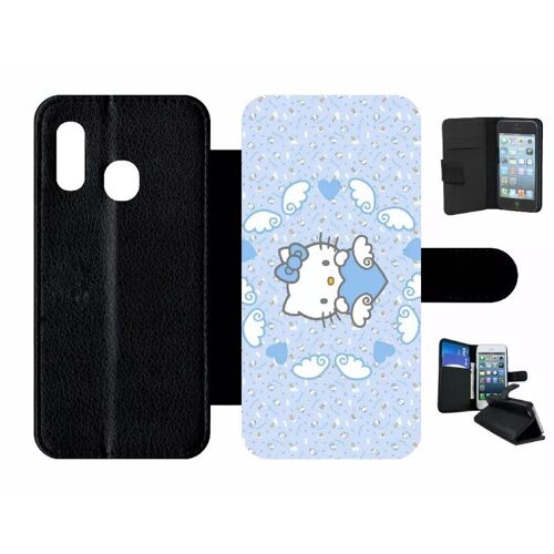 Etui À Rabat Pour Galaxy A20e - Hello Kitty Sweet Dream - Simili-Cuir - Noir