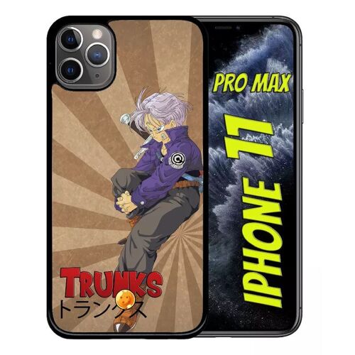 Coque Pour Iphone 11 Pro Max - Dbz Futur Trunks - Noir