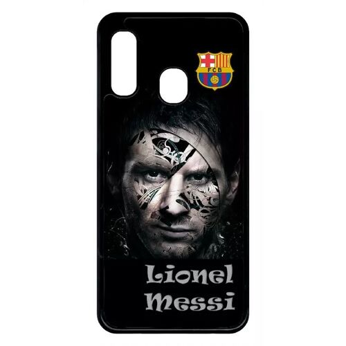 Coque Pour Galaxy A20e - Fc Barcelona Lionel Messi Abstract - Noir