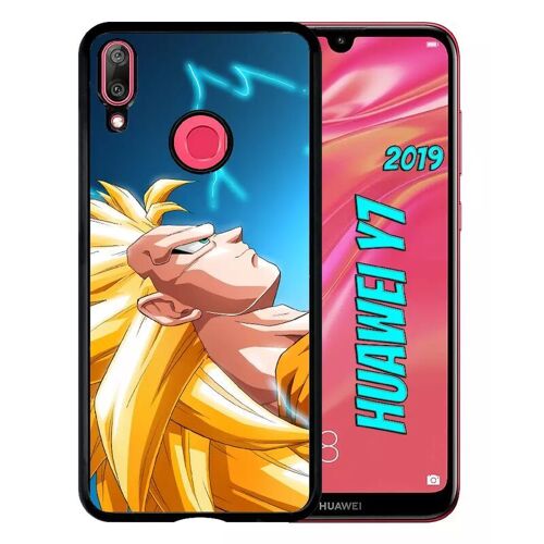 Coque Pour Huawei Y7 2019 - Dbz Gohan Concentration D'un Super Saiyan - Noir