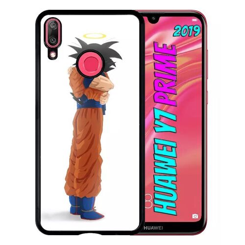 Coque Pour Huawei Y7 Prime 2019 - Dbz Sangoku Ange Prend Soin De Ta Mère - Noir