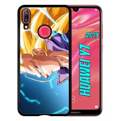 Coque Pour Huawei Y7 2019 - Dbz Gt Trunk Super Saiyan 3 Cheveux Long - Noir