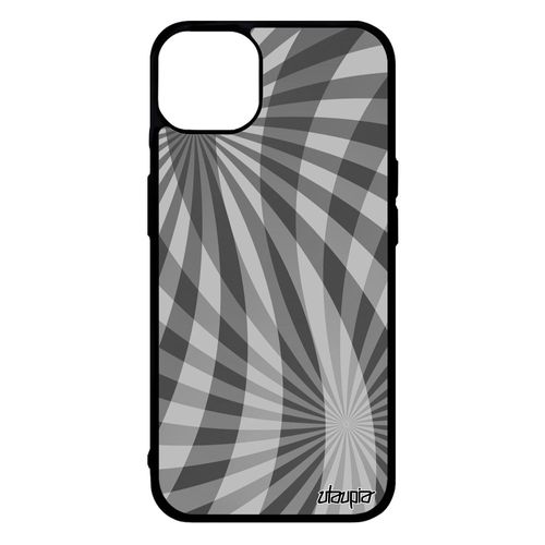 Coque De Protection Iphone 14+ Plus Silicone Illusion D'optique Housse Effet Motif Telephone Jolie Mobile Fond Gris Design