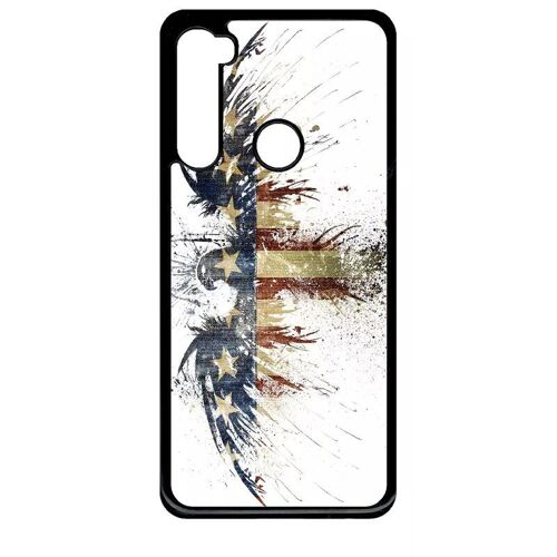 Coque Pour Xiaomi Redmi Note 8 - Aigle Americain Grunge - Noir