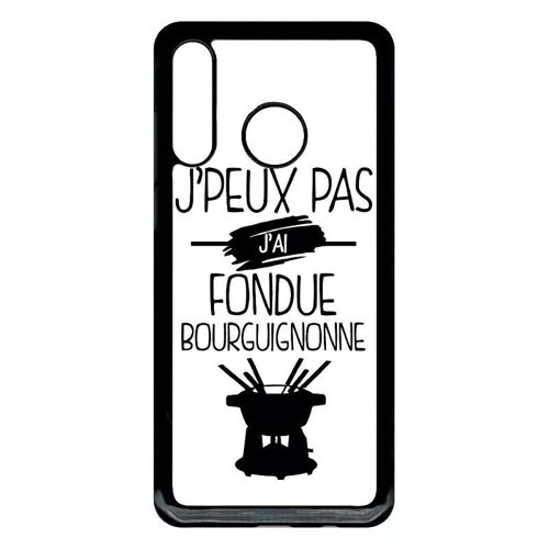 Coque Pour Huawei P30 Lite - J Peux Pas J Ai Fondue Bourguignonne 1 - Noir