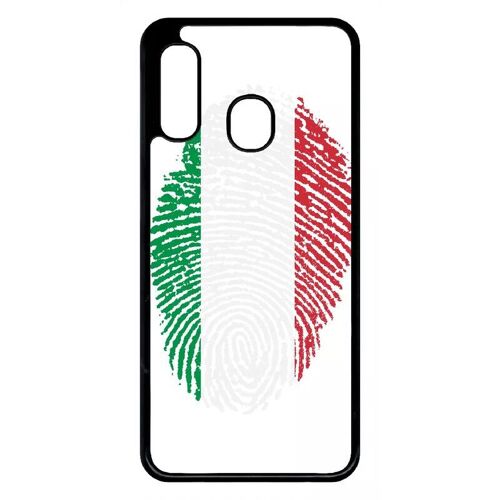 Coque Pour Galaxy A20e - Empreinte Digitale Drapeau Italie Italy - Noir