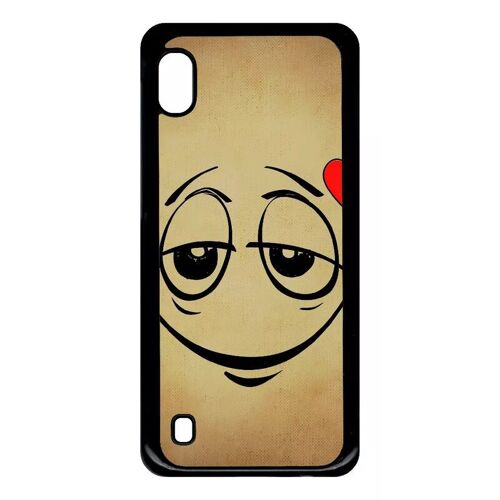 Coque Pour Galaxy A10 - Smiley Amoureux - Noir