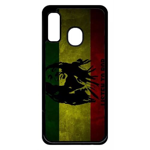 Coque Pour Galaxy A40 - Listen To Bob Marley - Noir