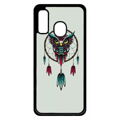 Coque Pour Galaxy A40 - Dreamcatcher Hibou Tribal - Noir