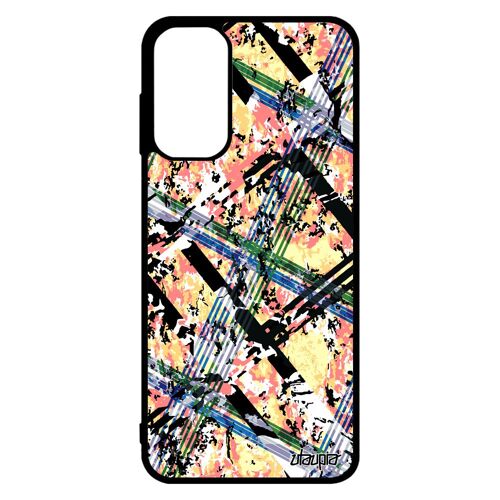 Coque Carreau Tartan Samsung M13 En Silicone Original Motif Design Noir Aluminium Orange Texture 4g Housse Coloré Geometrique Galaxy