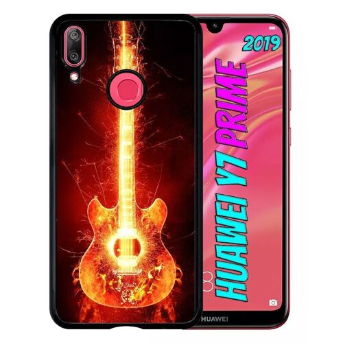 Coque Pour Huawei Y7 Prime 2019 - Blazing Guitare - Noir