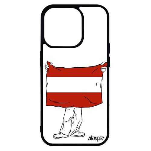 Coque En Silicone Iphone 14 Pro Drapeau Autriche Autrichien Jeux Olympiques Foot Coupe D'europe Telephone Jo Basket Motif