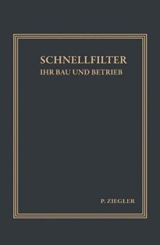 Schnellfilter Ihr Bau Und Betrieb
