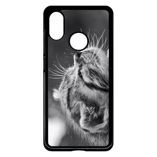 Coque Pour Xiaomi Mi-8 Explorer - Chat Zebre - Noir