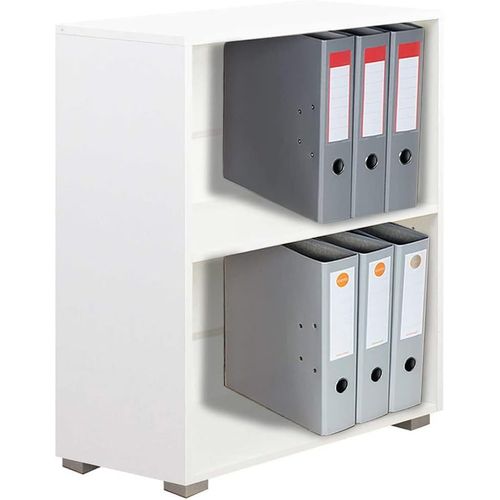 Ytseazn-Bibliothèque Etagère Voile 2 Étagères Stockage De Documents Et Auvents Meuble Maison Bureau Livres Bibliothèque Armoire Avec Étagères Intérieur Étagère De Sol Structure En Bois(Blanc)